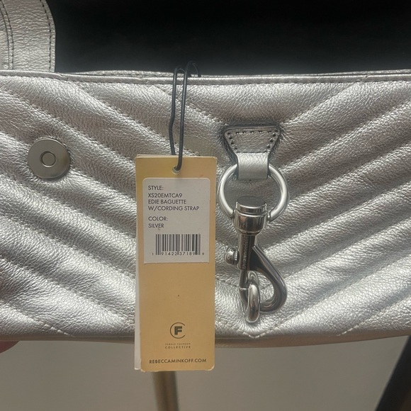 Rebecca Minkoff Metallic Silver Crossbody Bag - Picture 8 of 8